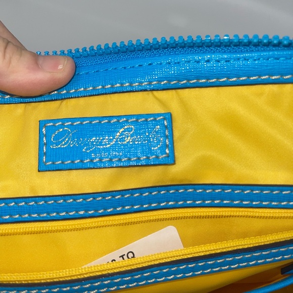 🏝️Rare HTF Dooney & Bourke Turquoise Zip zip satchel bag & wallet set!🏝️ - Picture 8 of 10